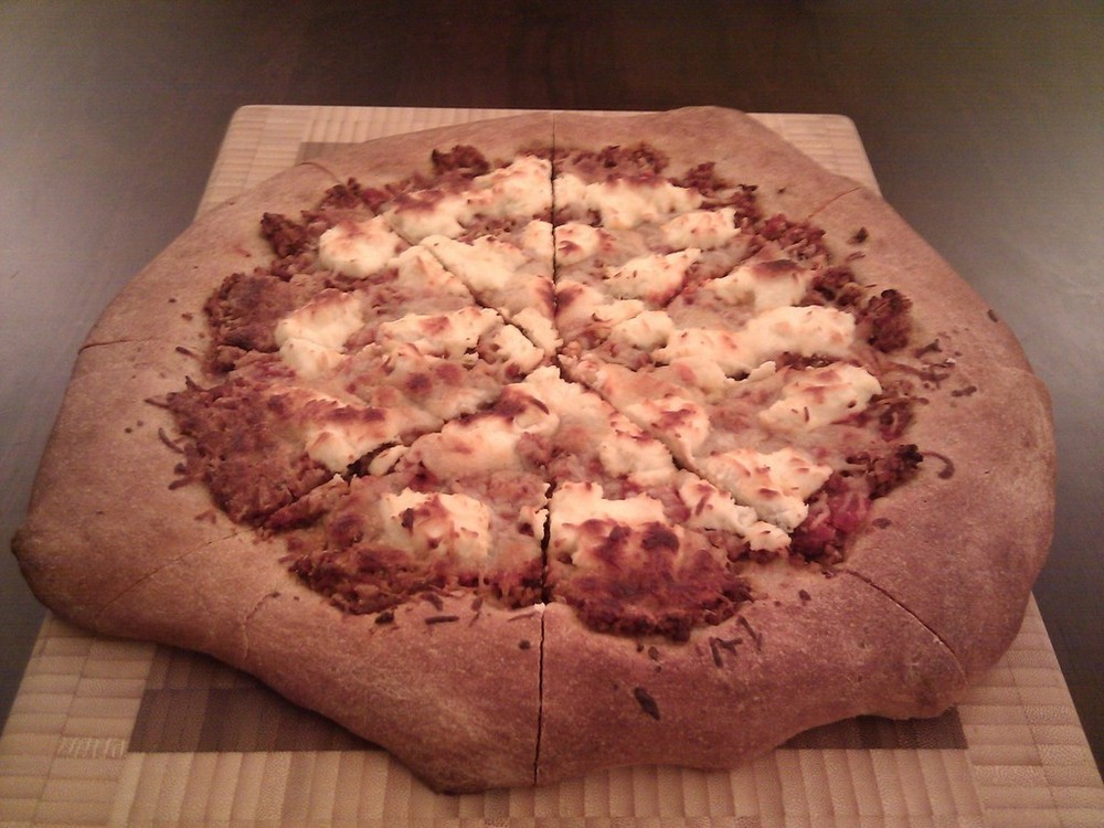 Bulgar Meat Sauce and Ricotta Pizza of belle1538 - Recipefy