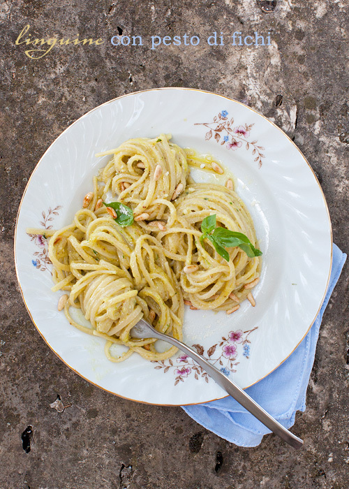 Linguine con pesto di fichi e basilico de Daniele - Recipefy