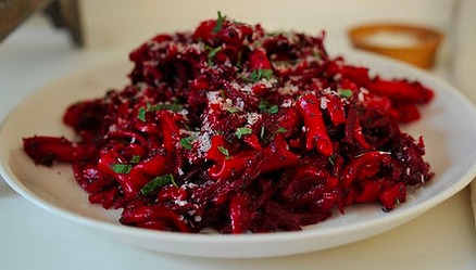 Red Beet Fusilli with Balsamic, Poppy Seeds and Mint of jenn - Recipefy