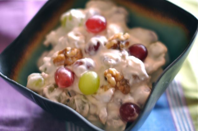 Grape Salad with Toasted Walnuts and Cream Cheese of Lisa Evanoff - Recipefy