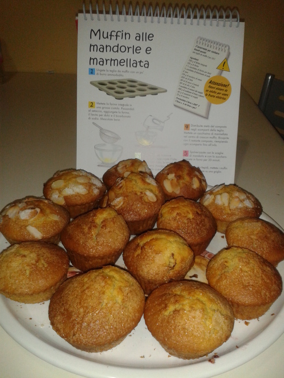 Muffin alle mandorle e marmellata/nutella of Vittoria Rossetti - Recipefy