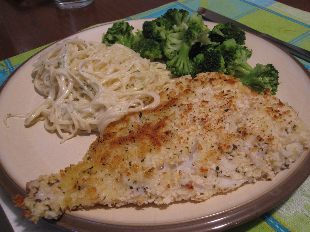 Garlic and Herb Oven Fried Halibut of Michelle - Recipefy