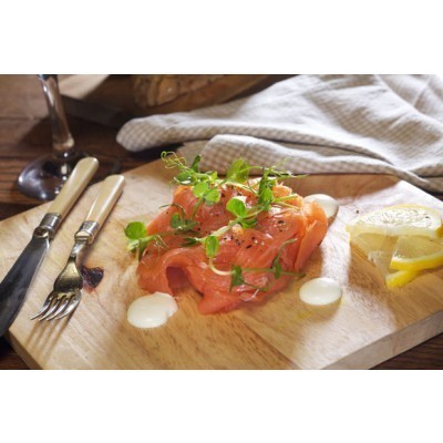 Bleiker's Smoked Salmon and Goat's Cheese Open Sandwich (Snack or Lunch) of Bleiker's Smokehouse - Recipefy