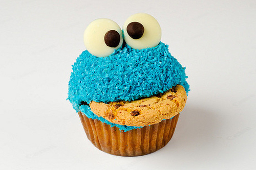 cookie monster cupcakes de Lewis  Modd - Recipefy