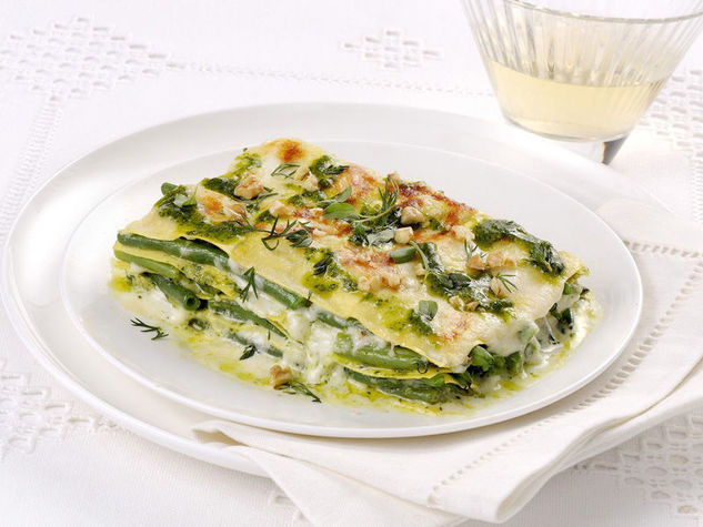 LASAGNE AL PESTO DI ERBE E SQUACQUERONE of Laura Scarpati - Recipefy