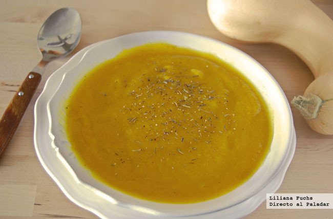 Crema de berenjena, calabaza y manzana al curry de Angel Romero - Recipefy