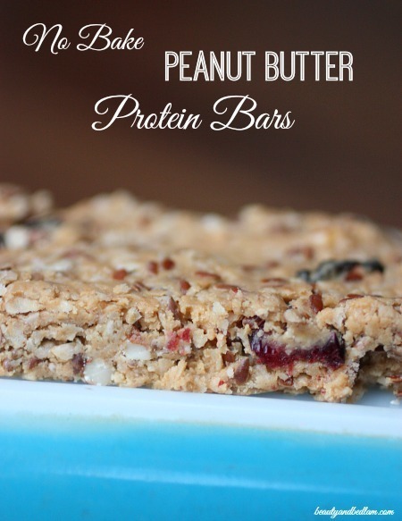 Easy No Bake Peanut Butter Protein Bars of Andrea Metzger Emling - Recipefy