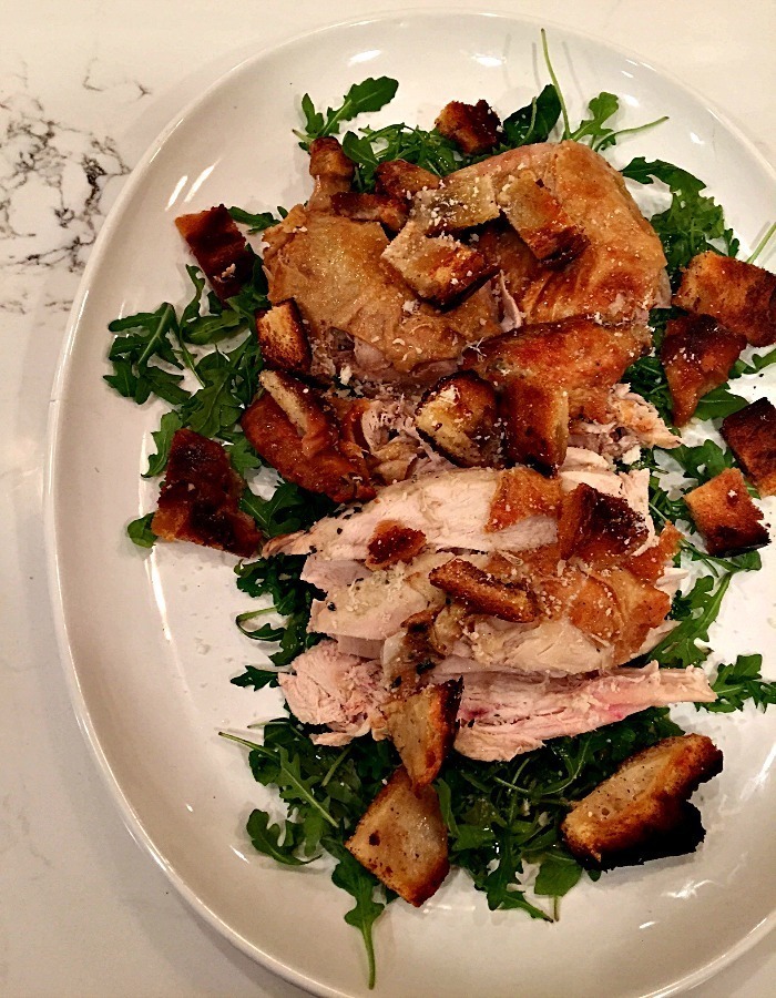 Roast Chicken over Arugula of Courtney Glantz - Recipefy