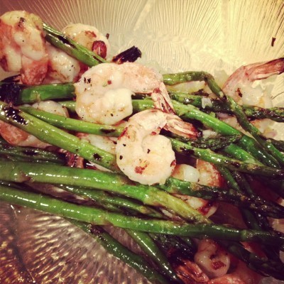 Grilled Shrimp & Asparagus w/ Lemon-Shallot Vinaigrette of Courtney Glantz - Recipefy