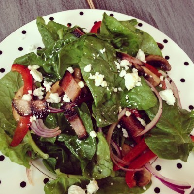 Warm Spinach Salad of Courtney Glantz - Recipefy