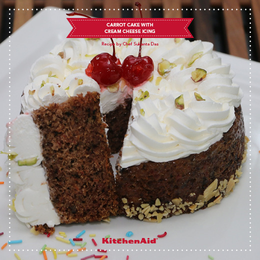 Carrot Cake with Cream Cheese Icing Recipe de Kanika Katyal - Recipefy