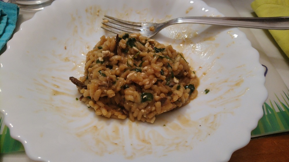 Risotto funghi e spinaci con Multicooker De Longhi of ArtificialGem - Recipefy