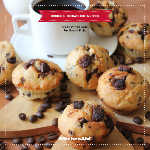 DOUBLE CHOCOLATE CHIP MUFFINS of Kanika Katyal - Recipefy