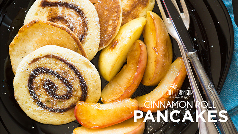 Cinnamon Roll Pancakes of Coco Treasure Organics - Recipefy